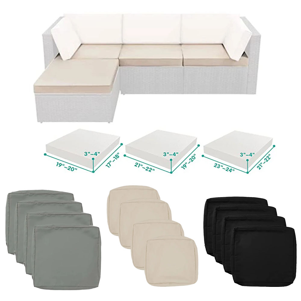 Outdoor Furniture Upholstery - 1-4 Set Sofa Cushion Outdoor Garden