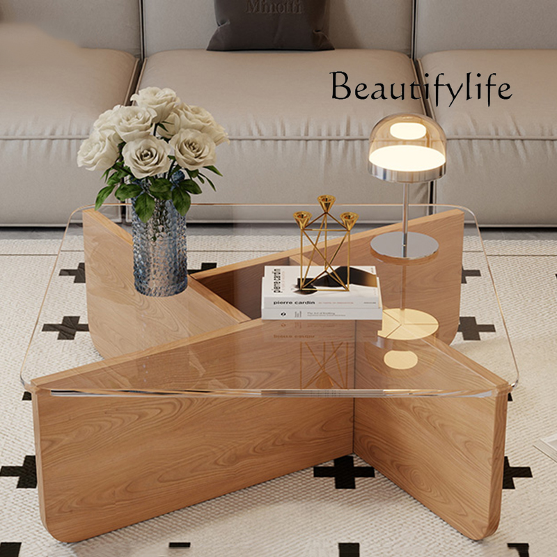 Outdoor Furniture Italian - Mechanism Clear Side Table Books Organizer