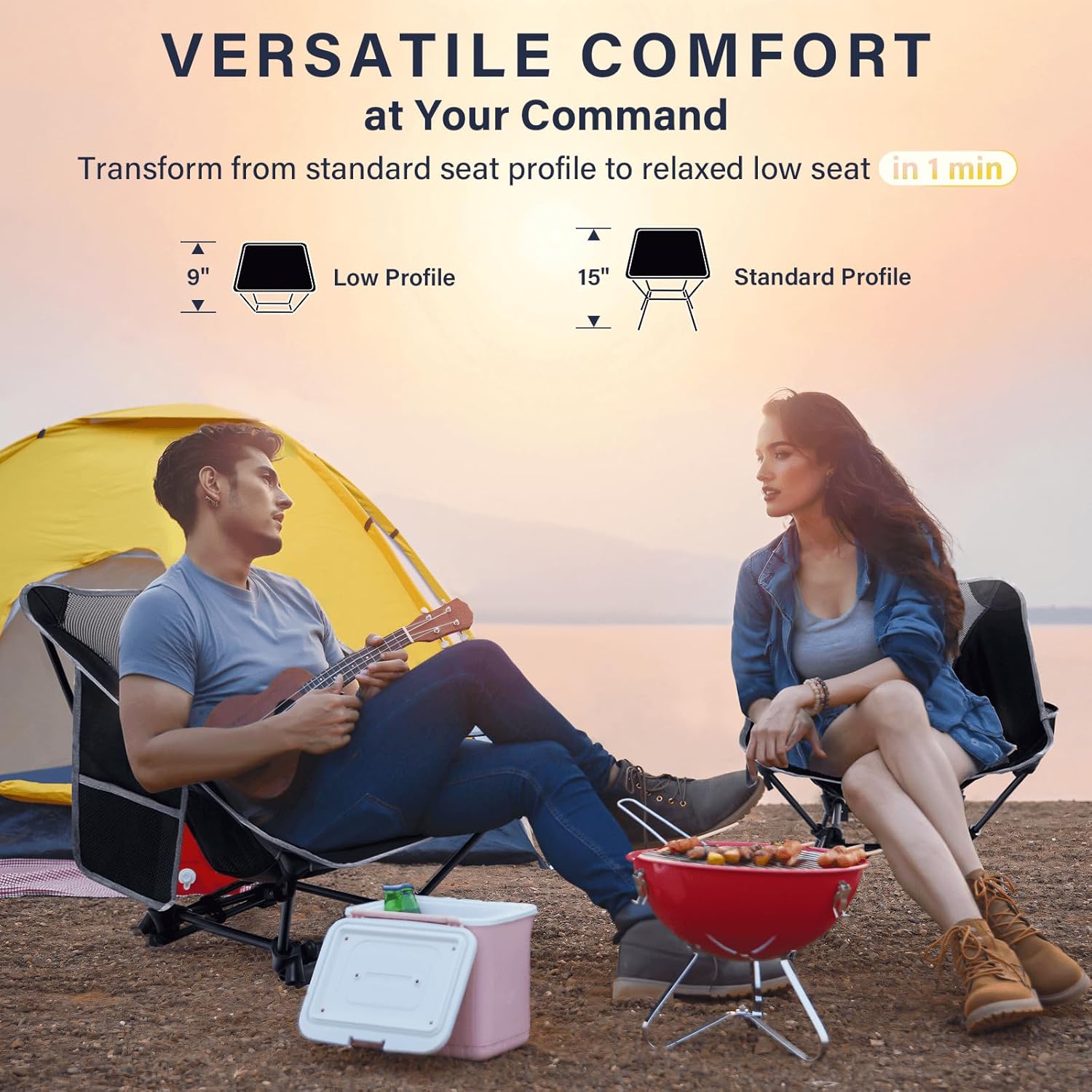 Lightweight Camping Chair,Camp - Outdoor Furniture Recliner Set review and price