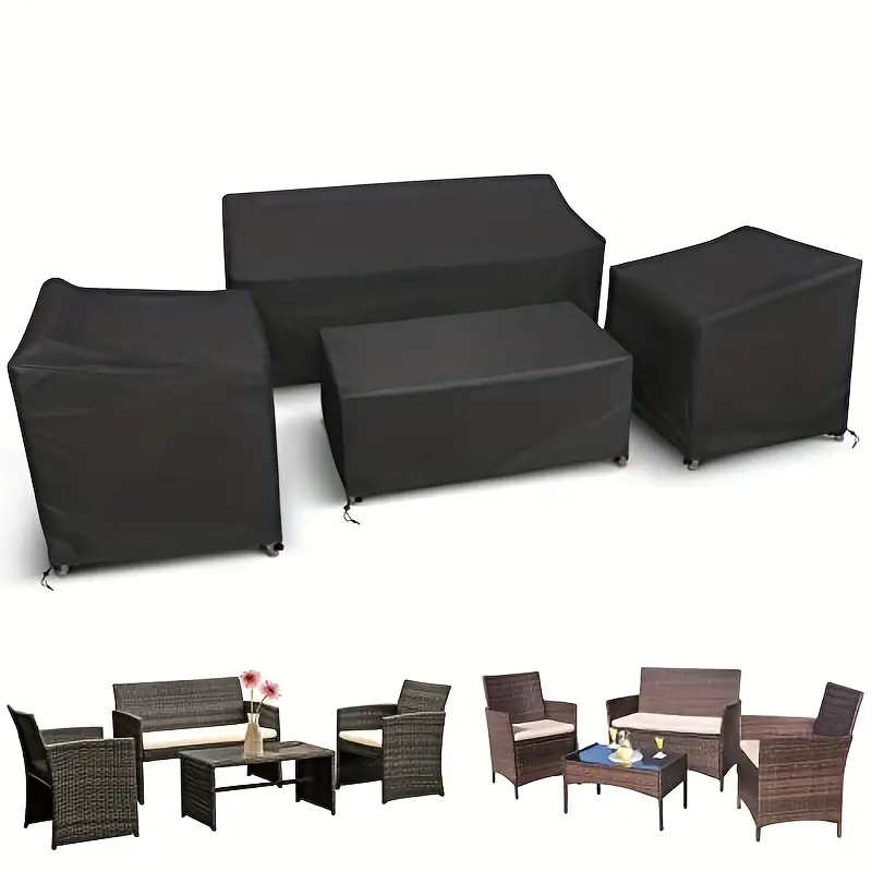 4pcs/Set Patio Furniture Cover - Outdoor Furniture Recliner Set review and price