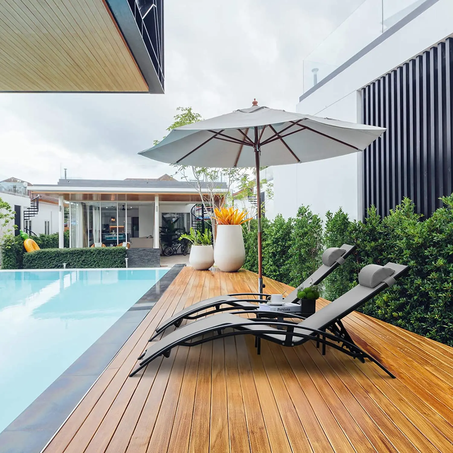 Aluminum Lounge Chair for Outs - Outdoor Furniture Recliner Set review and price