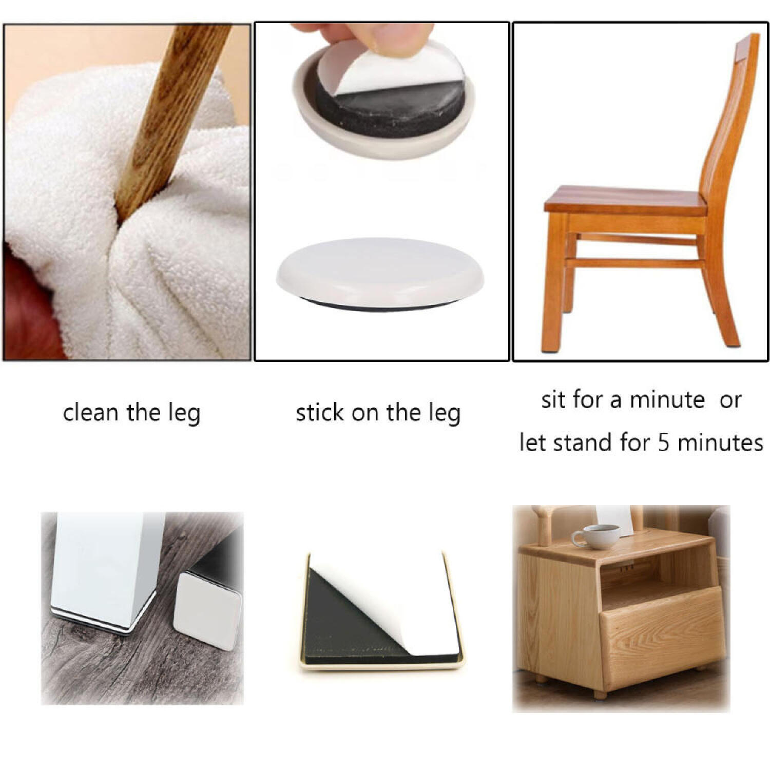 24/16/8/4pcs Self-Adhesive Fur - Outdoor Furniture Leg Protectors review and price