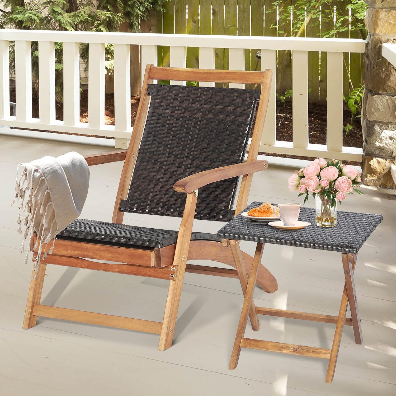 Foldable Outdoor Patio Lounge  - Outdoor Furniture Recliner Set review and price