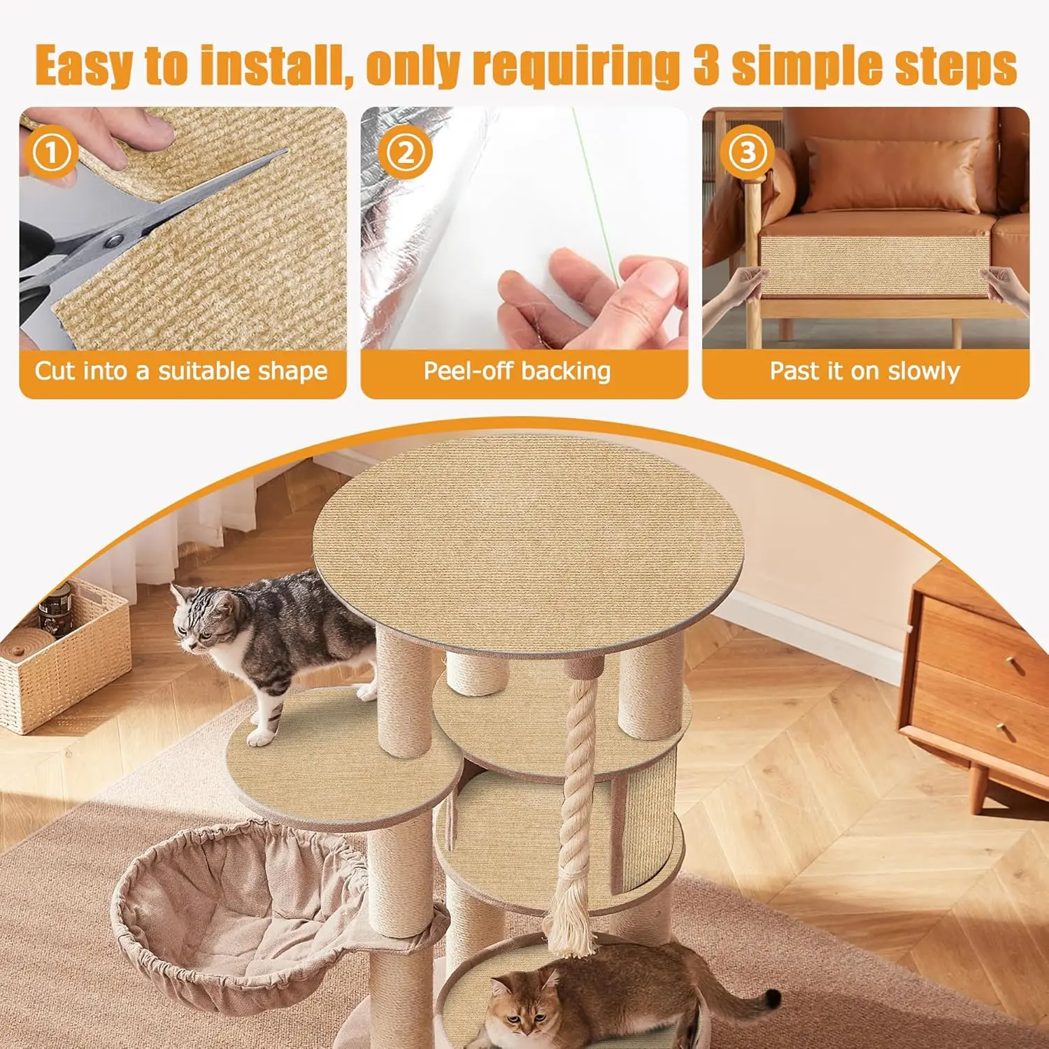 Trimmable Self Adhesive Cat Sc - Outdoor Furniture Leg Protectors review and price