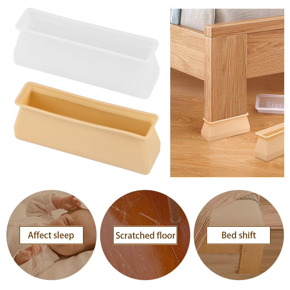 4PCS Silicone Rectangular Feet - Outdoor Furniture Leg Protectors review and price