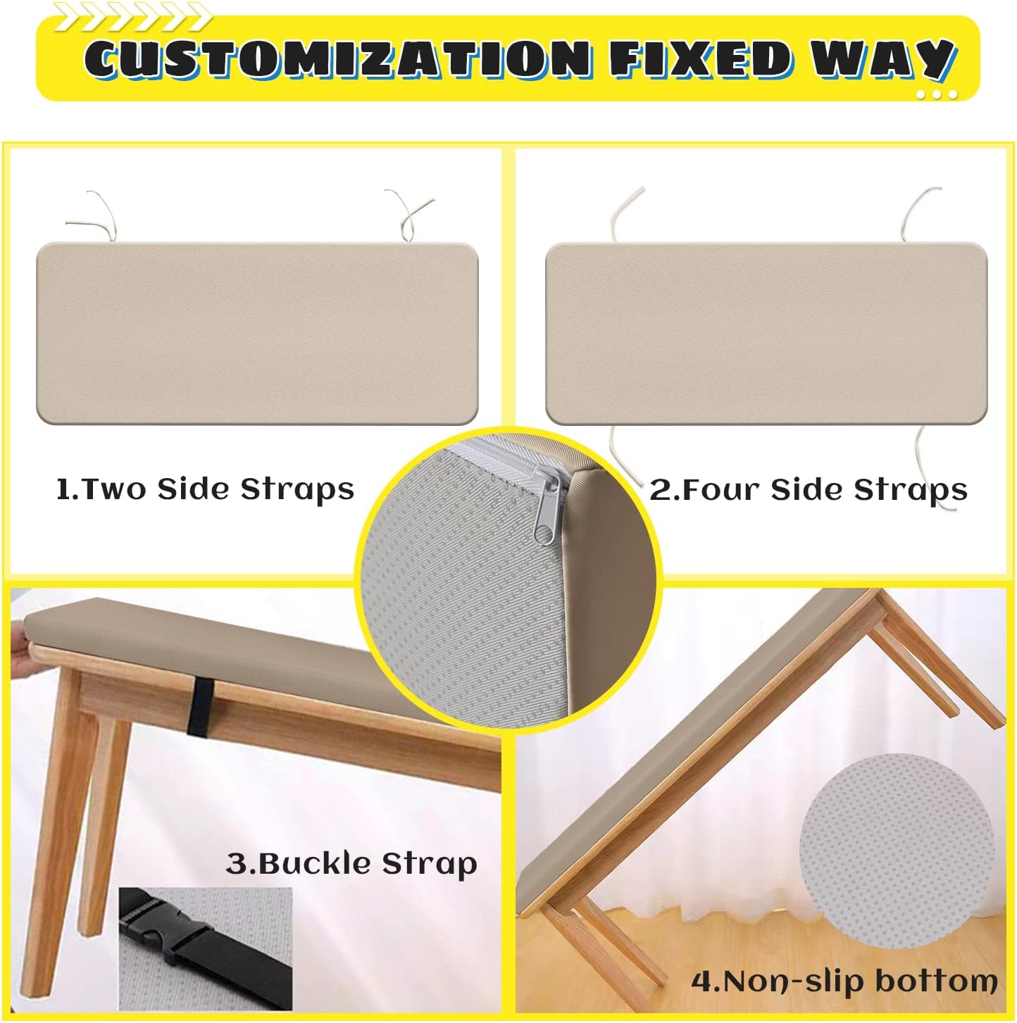 Custom Waterproof Bench Cushio - Outdoor Furniture Upholstery review and price